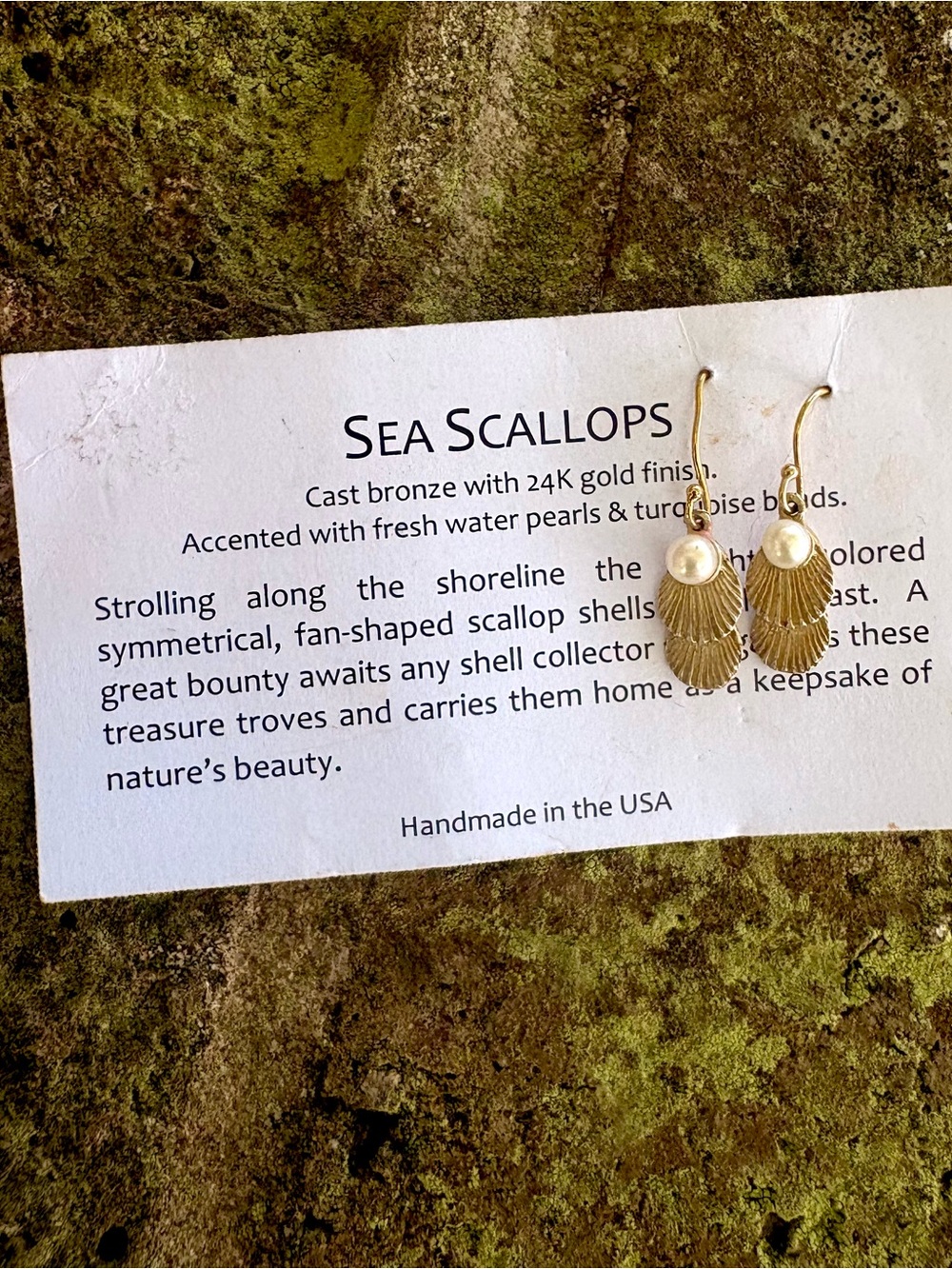 Michael-Michaud Sea Scallops 24K Gold-Finish Pearl Drop Earrings